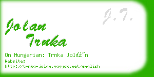 jolan trnka business card